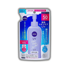 Nivea UV Super Water Gel SPF50 | It can be used as makeup base | Sun Protection Sunscreen No-fragrance, allergy approved (4.41 oz refill bag).