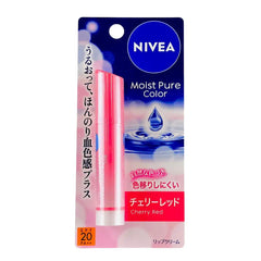 Nivea Japan Moist Pure Color Lip Balm SPF20 PA+ - Cherry Red - 0.12 oz - Moisture, Color, and SPF—Your Lips’ New Happy Place