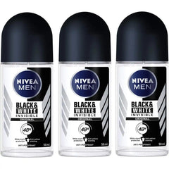 Nivea Men's Roll On Invisible Black & White Original 1.7oz (3 Pack)