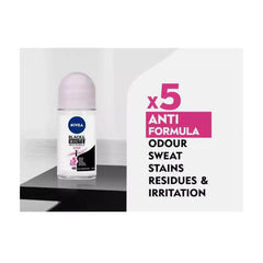 Nivea Women Black & White Invisible Clear Roll On 1.7oz (3 Pack)