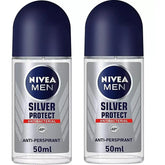 Nivea Silver Protect Deodorant Roll On for Men 50 ml (2 Pack)