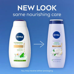 Nivea Basil and White Tea Refreshing Body Wash for Dry Skin - 20 fl oz: Paraben-Free, Liquid, Whole Body, Squeeze Bottle