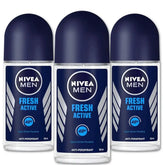 Nivea Men Anti Perspirant Roll On, Fresh Active 1.7oz (3 Pack)