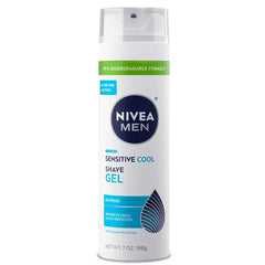 NIVEA Men Cooling Shave Gel for Sensitive Skin - 7oz: Face, All Hair Types, Paraben-Free, 1-Pack