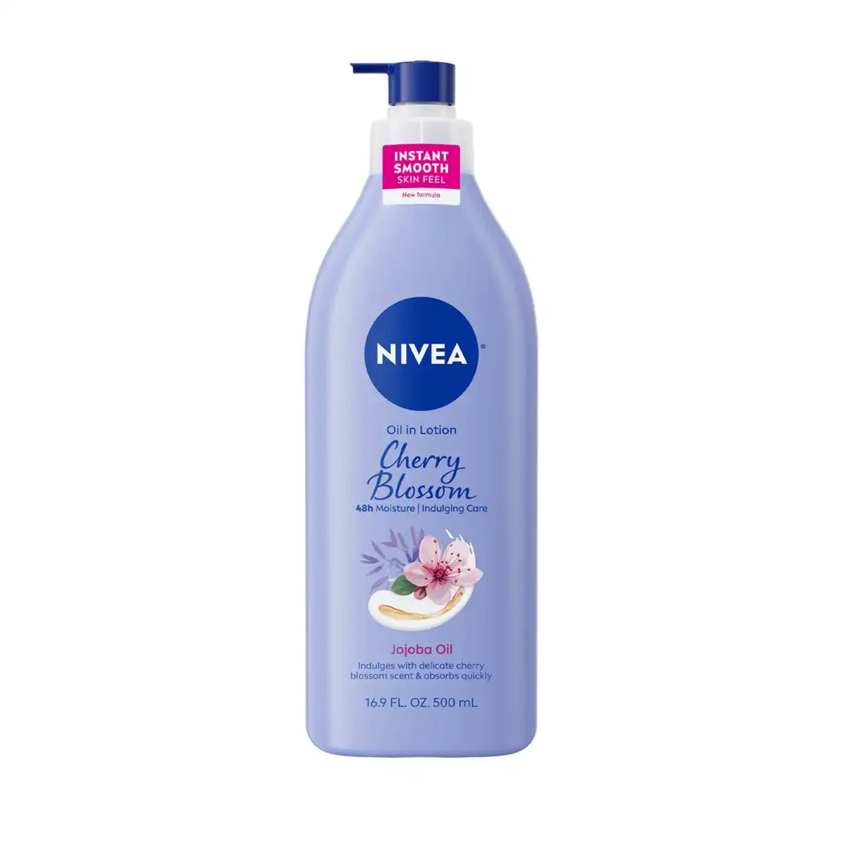 Nivea Oil Infused Body Lotion with Cherry Blossom and Jojoba Oil - 16.9 fl oz: Paraben-Free, For Normal & Dry Skin, Whole Body Application