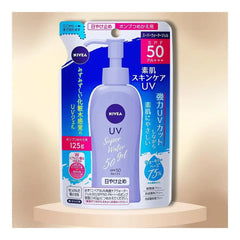 Nivea UV Super Water Gel SPF50 | It can be used as makeup base | Sun Protection Sunscreen No-fragrance, allergy approved (4.41 oz refill bag).