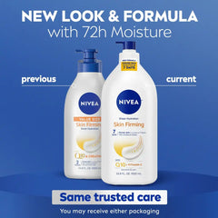 NIVEA Skin Firming Hydration Lotion Shea - 33.8 fl oz: Normal Skin, Whole Body Use, CoQ-10 Formula, Pump Bottle
