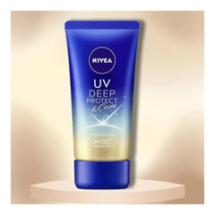 Nivea Japan UV Deep Protect & Care Essence SPF 50+ PA++++ | A waterproof sunscreen essence with anti-aging. Ideal for Daily Use. (1.76 oz)