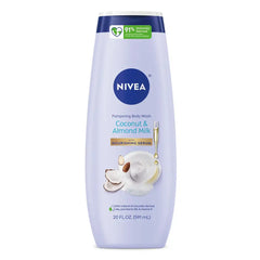 Nivea Coconut and Almond Milk Pampering Body Wash for Dry Skin - 20 fl oz: Liquid Form, Paraben-Free, Squeeze Bottle
