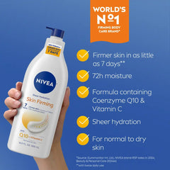 Nivea Skin Firming Hydration Body Lotion with Q10 and Shea Butter Scented - 16.9 fl oz: Paraben-Free, For Normal & Dry Skin