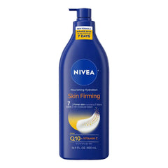 NIVEA Nourishing Skin Firming Body Lotion with Q10 and Vitamin C - Scented - 16.9 fl oz: Paraben-Free, Normal to Dry Skin, Pump Bottle