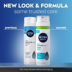NIVEA Men Cooling Shave Gel for Sensitive Skin - 7oz: Face, All Hair Types, Paraben-Free, 1-Pack