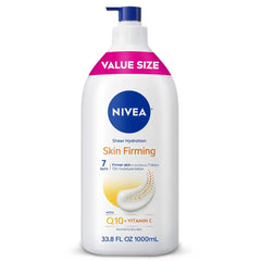 NIVEA Skin Firming Hydration Lotion Shea - 33.8 fl oz: Normal Skin, Whole Body Use, CoQ-10 Formula, Pump Bottle