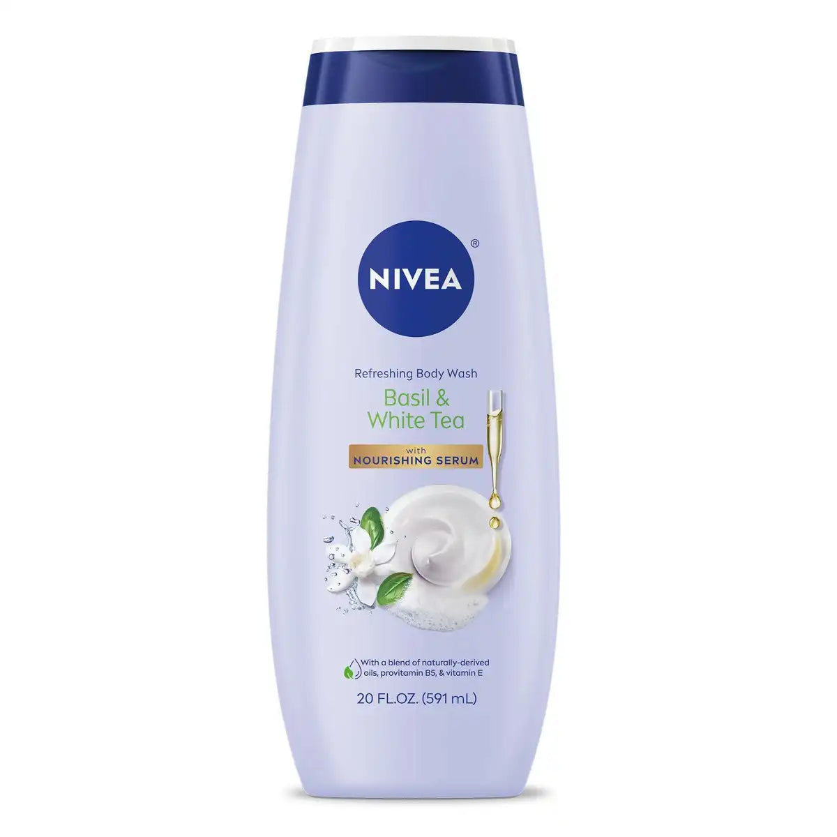 Nivea Basil and White Tea Refreshing Body Wash for Dry Skin - 20 fl oz: Paraben-Free, Liquid, Whole Body, Squeeze Bottle