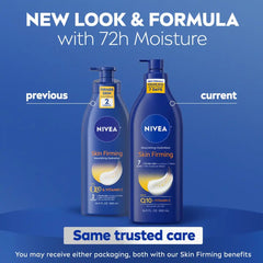 NIVEA Nourishing Skin Firming Body Lotion with Q10 and Vitamin C - Scented - 16.9 fl oz: Paraben-Free, Normal to Dry Skin, Pump Bottle