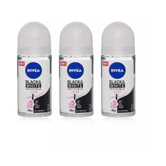 Nivea Women Black & White Invisible Clear Roll On 1.7oz (3 Pack)