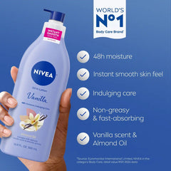 Nivea Oil Infused Body Lotion with Vanilla and Almond Oil - 16.9 fl oz: Paraben-Free, For Normal to Dry Skin, Pump Bottle