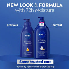 NIVEA Essentially Enriched Body Lotion for Dry Skin Scented - 33.8 fl oz: Moisturizing, Nourishing, Pump Bottle