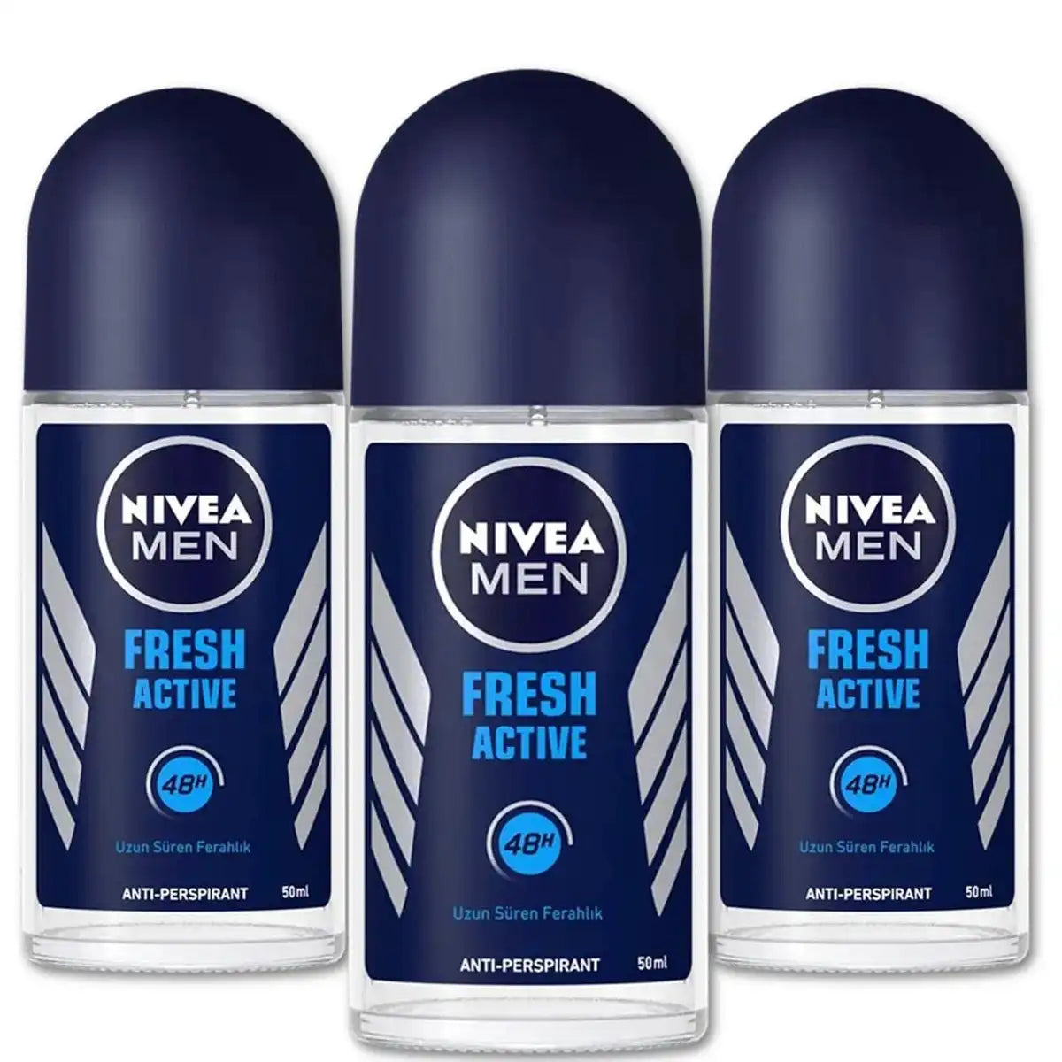 Nivea Men Anti Perspirant Roll On, Fresh Active 1.7oz (3 Pack)