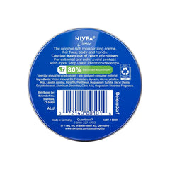 Nivea Creme Moisturizing Body, Hand and Face Cream Fresh - 1oz: Tin Container, Normal to Dry Skin
