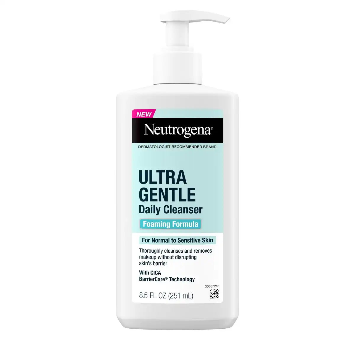 Neutrogena Ultra Gentle Daily Cleanser Foaming Formula - 8.5 fl oz: No Fragrance Added, Paraben-Free, For Normal and Sensitive Skin
